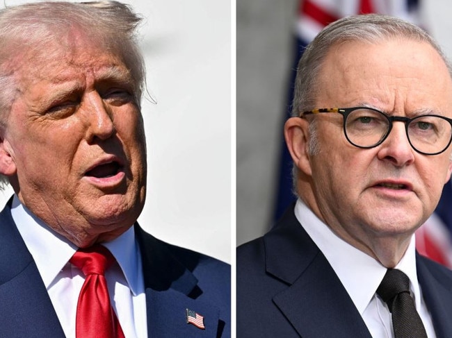 split image trump and albo for tariffs story