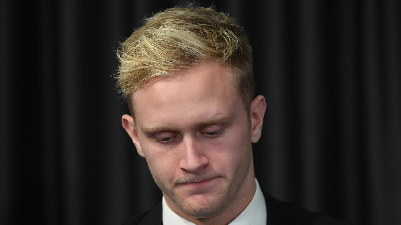 A remorseful Jaidyn Stephenson. Picture: AAP Image/Julian Smith