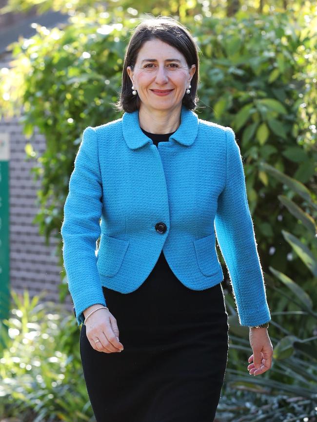 NSW Premier Gladys Berejiklian pictured in Sydney on Sunday after a trip overseas. Picture: David Swift