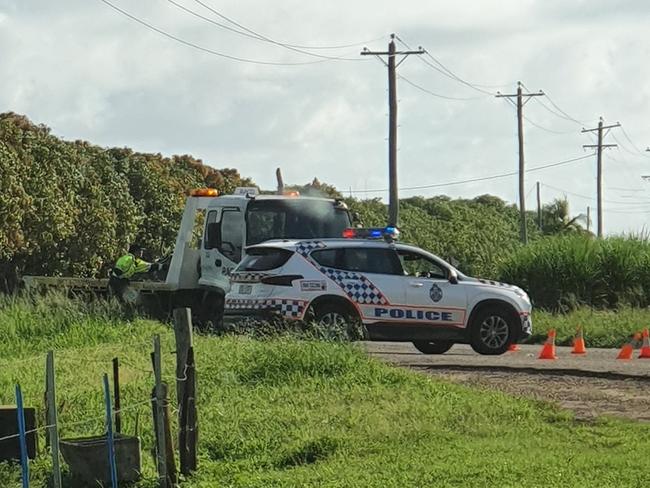 The scene of the crash where a 23-year-old Mount Louisa man died on Beach Road near Lilliesmere Court, Ayr.