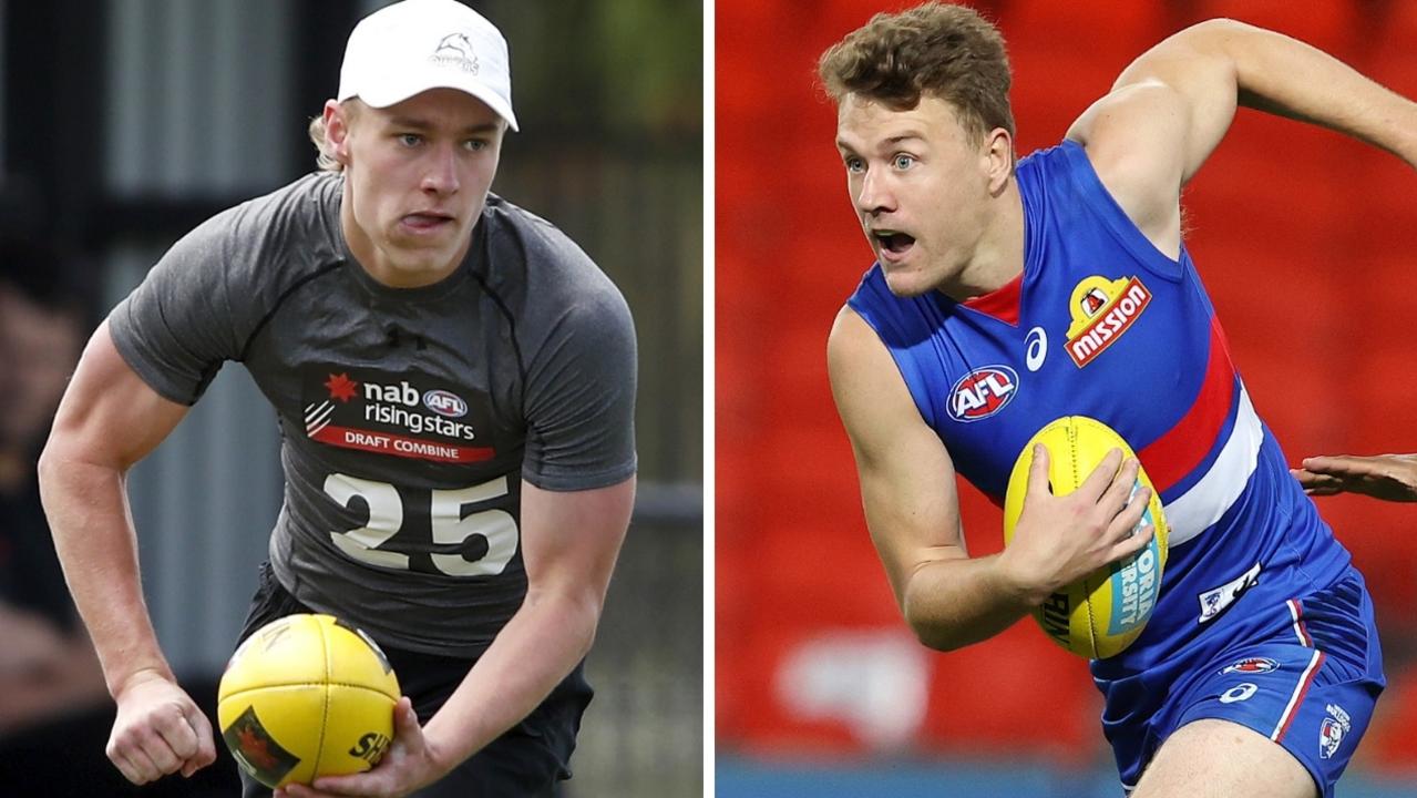 Finlay Macrae (left) is hoping to follow in his brother Jack’s footsteps and start a career in the AFL.