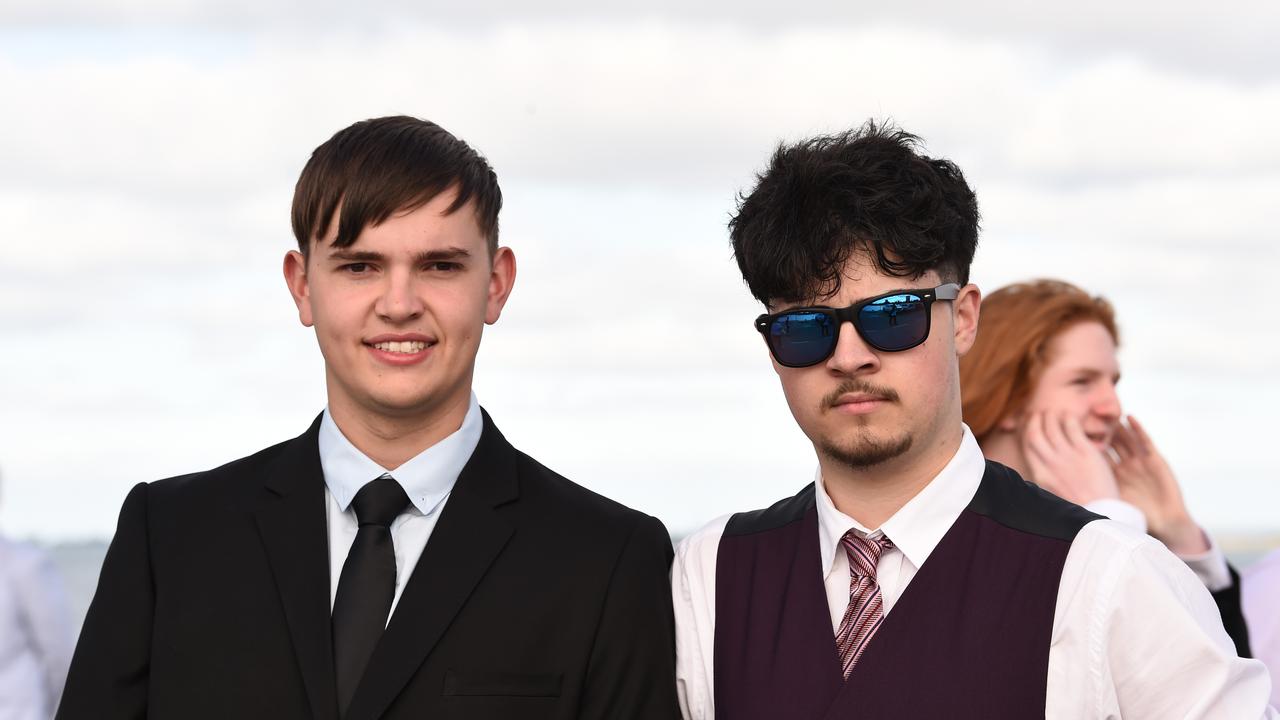 Alex Barrett and Seth Ludowyk at the Northern Bay College Graduation. Picture: David Smith