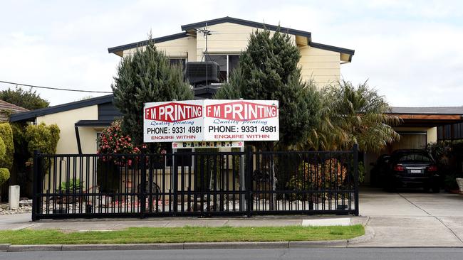 The Keilor East printing business at the centre of the scandal. Picture: Nicole Garmston