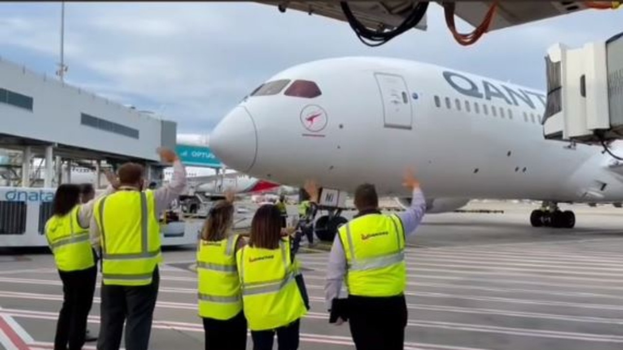 The Qantas QF1 flight from Sydney to London pushes back on Monday. Picture: Instagram/Qantas