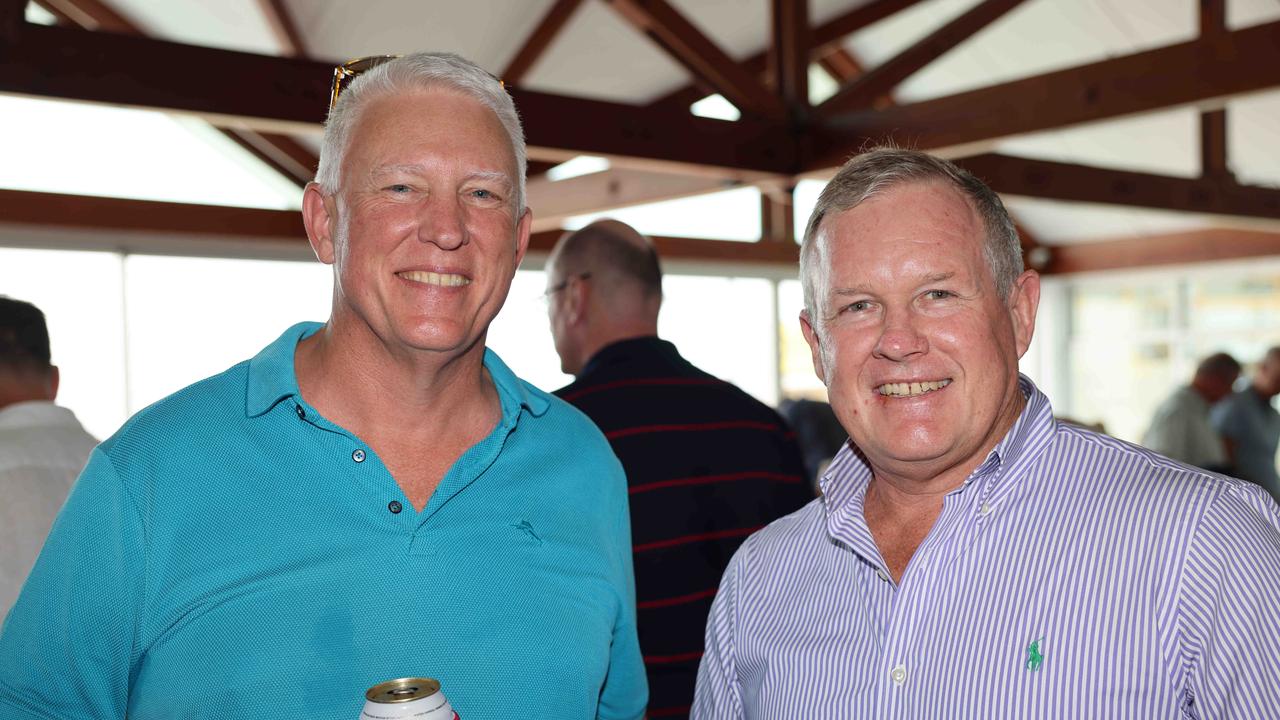 Will Cummins and Neil Ferguson at the 39th Annual BMD Northcliffe Sportsmans Luncheon 2024. Picture: Portia Large