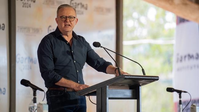 GULKULA, AUSTRALIA. NewsWire Photos. AUGUST 3, 2024. The Prime Minister Anthony Albanese attends The Garma Festival of Traditional Cultures Australia's largest Indigenous cultural gathering is underway in Gulkula northeast Arnhem Land. Picture:Nina Franova via NewsWire