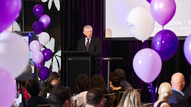 Mr Hardgrave speaks at a Cocoon SDA Care event in 2023.
