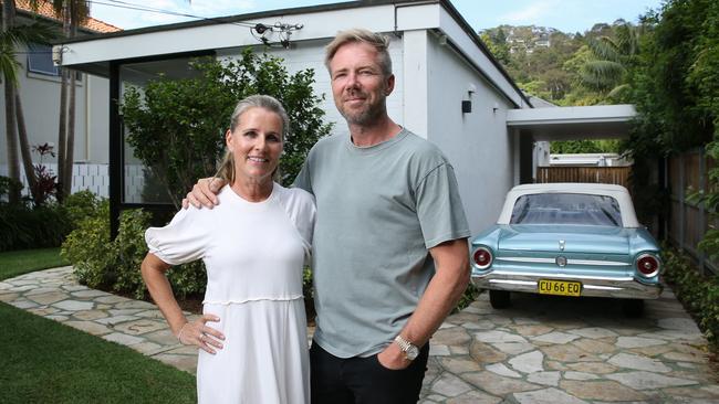 Lena and Ben Hudghton, at their home in Clontarf, Northern Sydney. The property is for sale. PropTrack will release data on Saturday showing the top-performing suburbs in the country. In NSW, Clontarf was equal first, up 17 per cent year-on-year. Picture: Britta Campion/The Australian