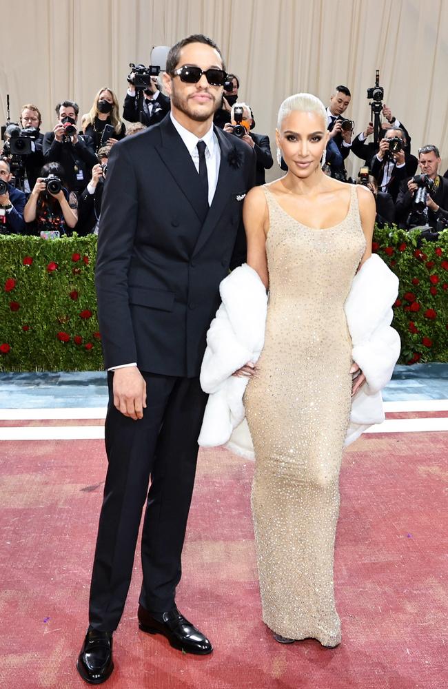 Pete Davidson accompanied Kim on the red carpet. Picture: Jamie McCarthy/Getty Images/AFP