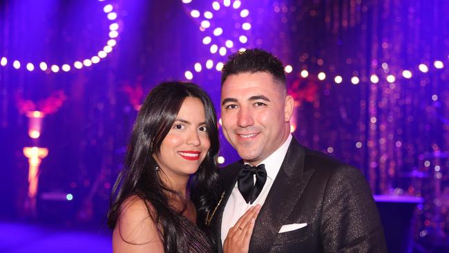 Catherine Bueti and Johnny Bueti at the Gold Coast Business Excellence Awards Black-tie Gala 2023 at The Star Gold Coast. Picture: Portia Large