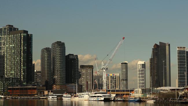 Drug dealers are increasingly using apartments in Docklands (pictured) and Southbank.