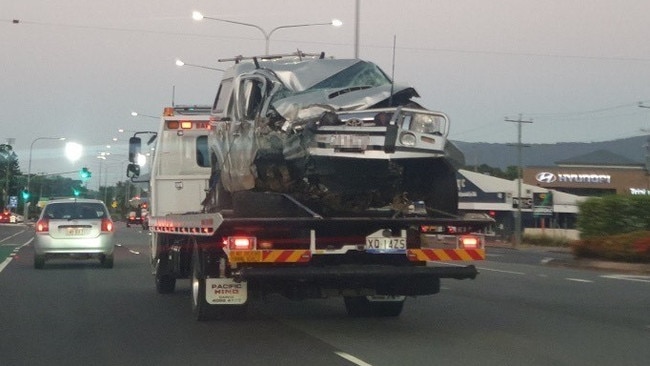 One of the cars involved in a two vehicle crash in Deeral. Picture: Supplied