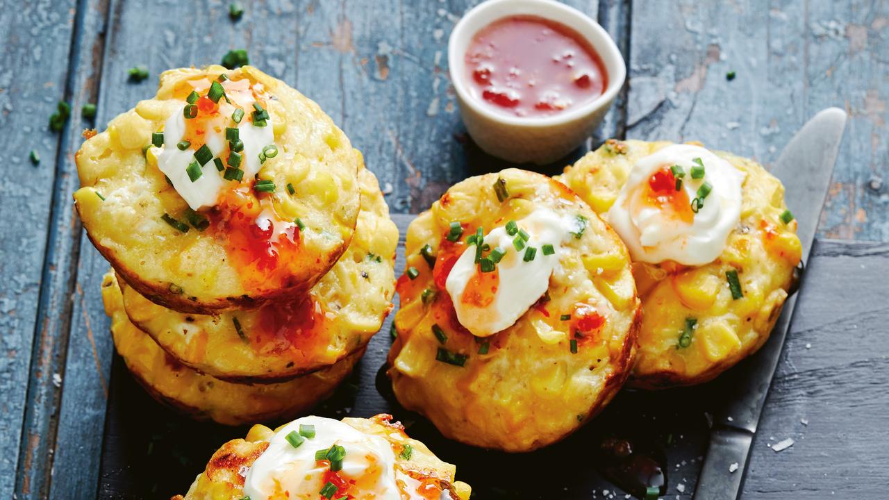 Allergy-friendly foods can be fun! Must-try cheesy corn fritters. Picture: Supplied