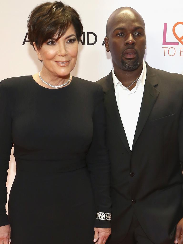 He also appeared to refer to her boyfriend, Corey Gamble, as ‘Calmye’. Picture: Tommaso Boddi/Getty Images