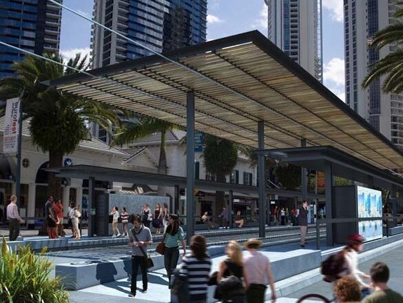 The proposed tram stop that was rejected for Surfers Paradise