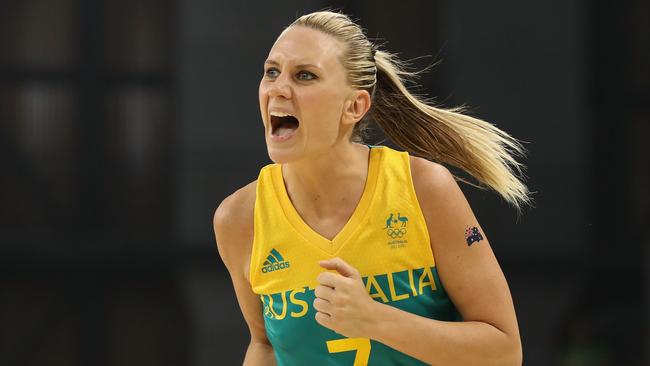 Penny Taylor was pumped as the Opals started their campaign with a win.