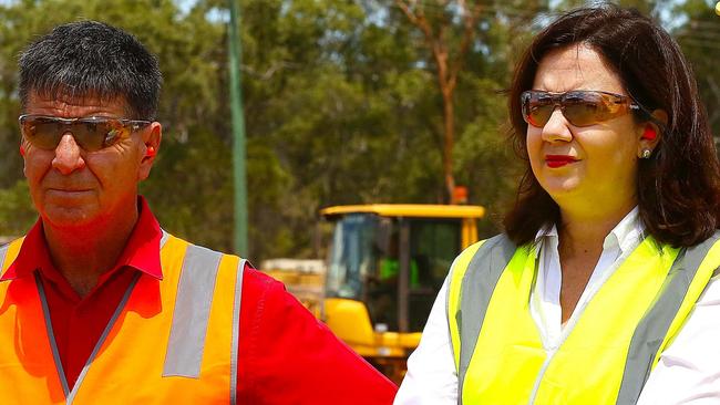 Member for Maryborough Bruce Saunders and Premier Annastacia Palaszczuk. Picture: Robyne Cuerel