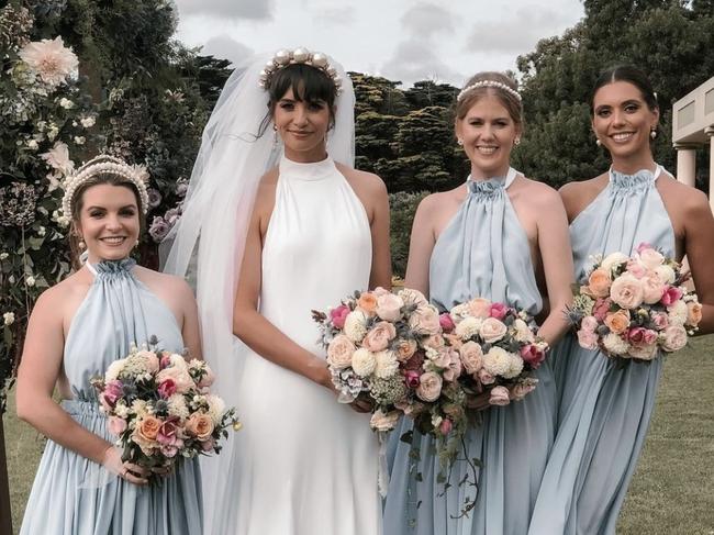 Martha Baillieu and her bridesmaids. Picture: Instagram.