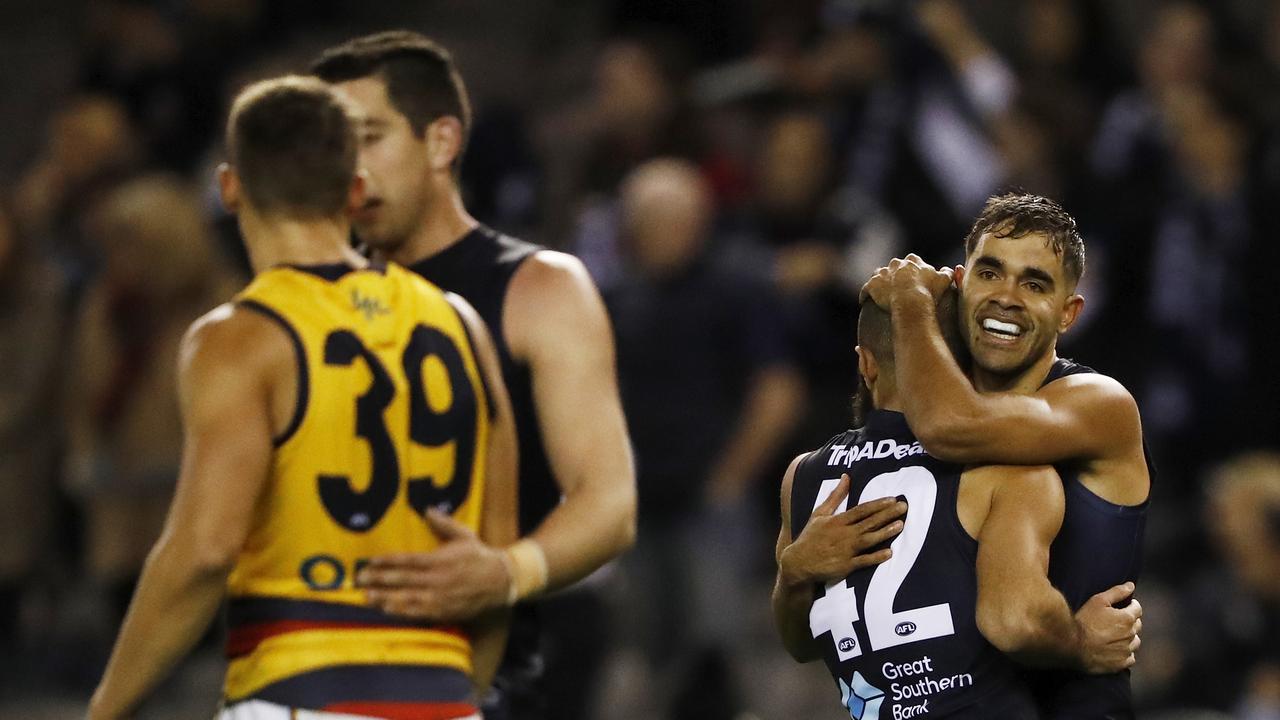 Jack Martin was among Carlton’s recruits who lifted. Picture: Dylan Burns/AFL Photos via Getty Images