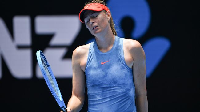 Maria Sharapova had a tough day against Ash Barty.