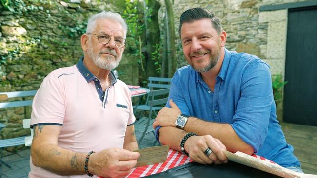 Manu with his father Feildel in France.