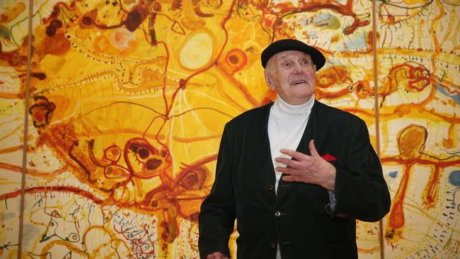 The largeness of life, its sensory pleasures and intellectual stimulation fed his appetite: the elder statesman of Australian art John Olsen. Picture: Daniel Aarons