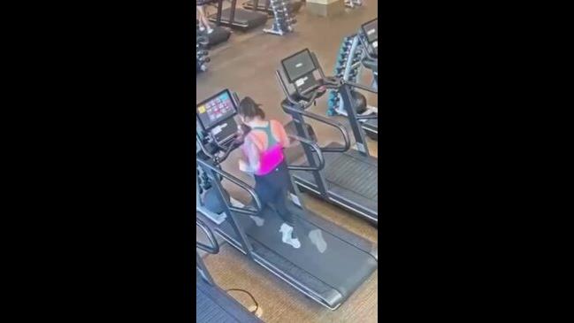 This woman fell on the treadmill at the gym. What happened next