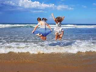 Happiness at the beach. Picture: Juliet Arnold!