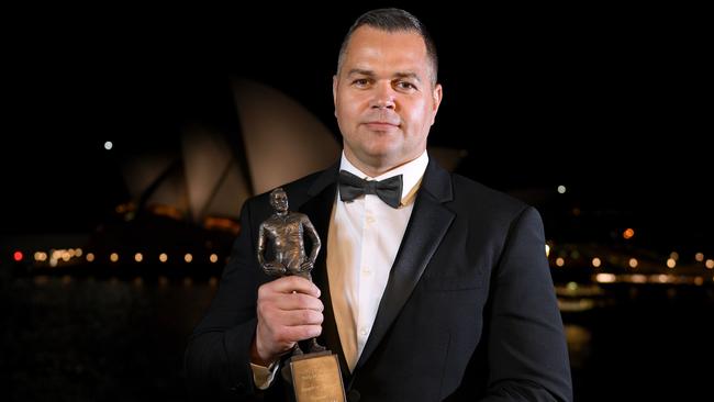 Seibold was the Dally M Coach of the Year Award in 2018. Picture: Dan Himbrechts