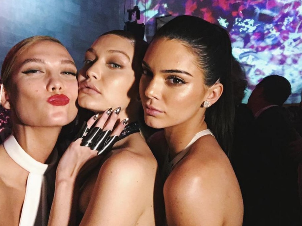 Met Gala 2016 on social media ... Karlie Kloss, Gigi Hadid and Kendall Jenner. Picture: Instagram