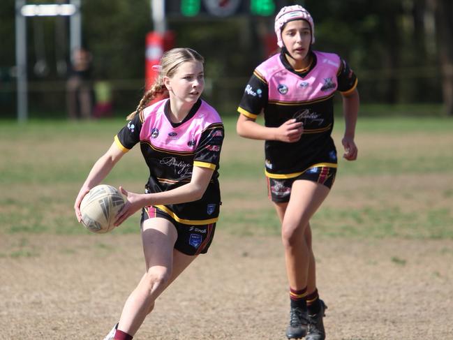 Temieke Withers of the Hills Bulls U14s side. Picture: Peter Gaston