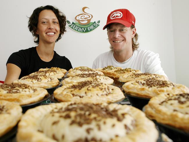 Funky Pies serves up pies which are fair trade, organic and contain non-animal ingredients. Picture: Alan Place.