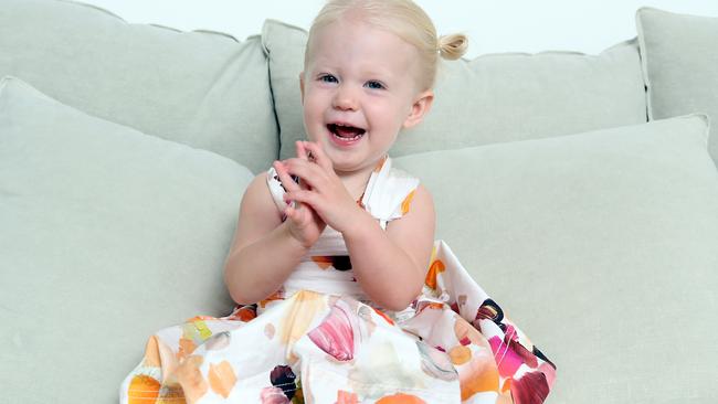 Olivia Bray is in the Gold Coast's most stylish toddler competition.27 March 2022 Helensvale Picture by Richard Gosling