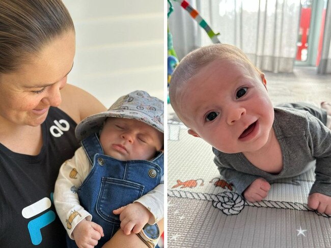 Ash Barty shares photos of newborn son. Picture: Instagram@ashbarty