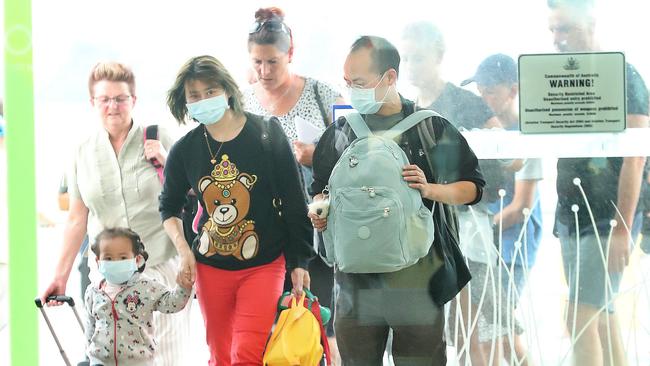 Jetstar flight into Hobart from Melbourne kept on the tarmac for several hours due to a passenger being assessed for coronavirus. Picture: NIKKI DAVIS-JONES