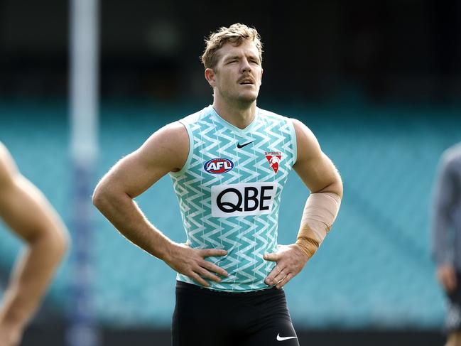 Luke Parker during the Sydney Swans training session at the SCG on May 21, 2024. Photo by Phil Hillyard (Image Supplied for Editorial Use only – **NO ON SALES** – Â©Phil Hillyard )