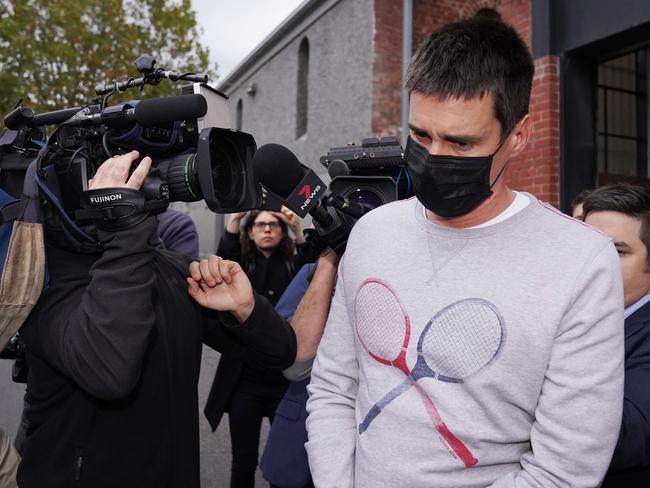 Richard Pusey, the driver of a Porsche who allegedly fled the scene of a truck crash on Melbourne's Eastern Freeway that killed four police officers. Picture: AAP Image/Michael Dodge