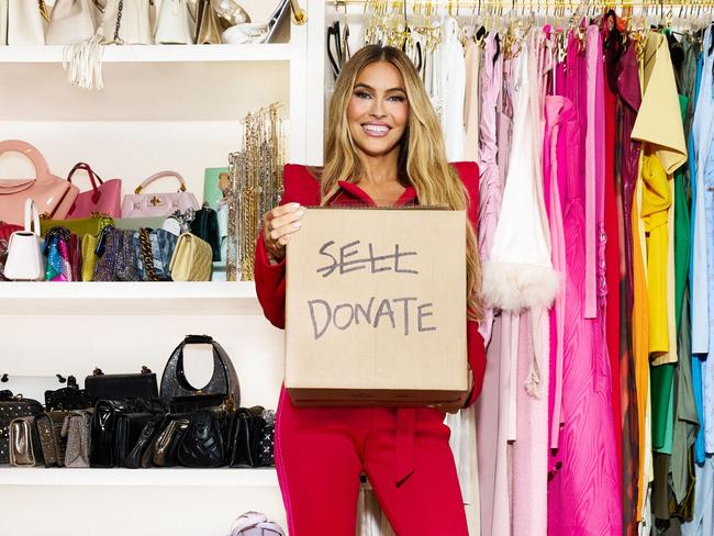 ** Embargoed to run online October 10.** Chrishell Stause fronts Red Cross x Uber charity drive, encouraging Australians to donate - not sell - their quality clothes on October 19. Picture: Supplied