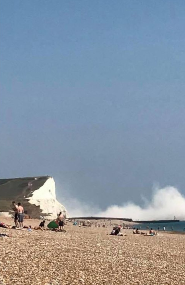 Cliff Collapse At Seaford Head: Search For Sunbathers Potentially ...