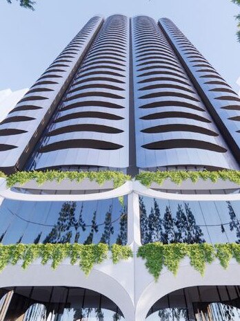 Artist impression of Raptis’ approved tower on Anne Ave, Broadbeach.