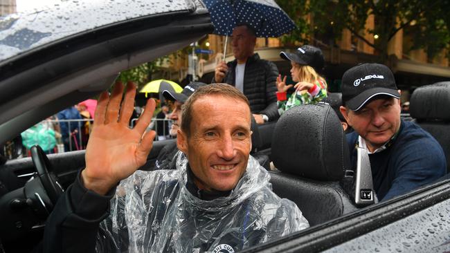 Legendary jockey Damien Oliver. Picture: James Ross/AAP