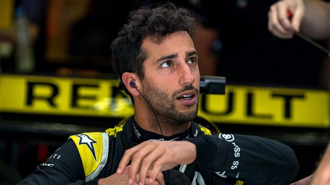 Renault's Australian driver Daniel Ricciardo scraped into tenth place in qualifying got the Bahrain F1 GP. Picture: Andrej Isakovic/AFP