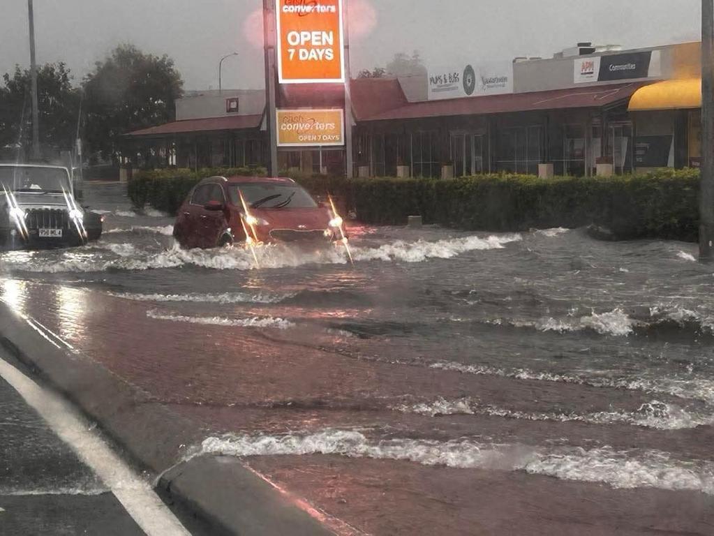 Flooding in Hervey Bay during the wild weather on Sunday brought by ex-Tropical Cyclone Alfred. Photo: Sharnee Ann