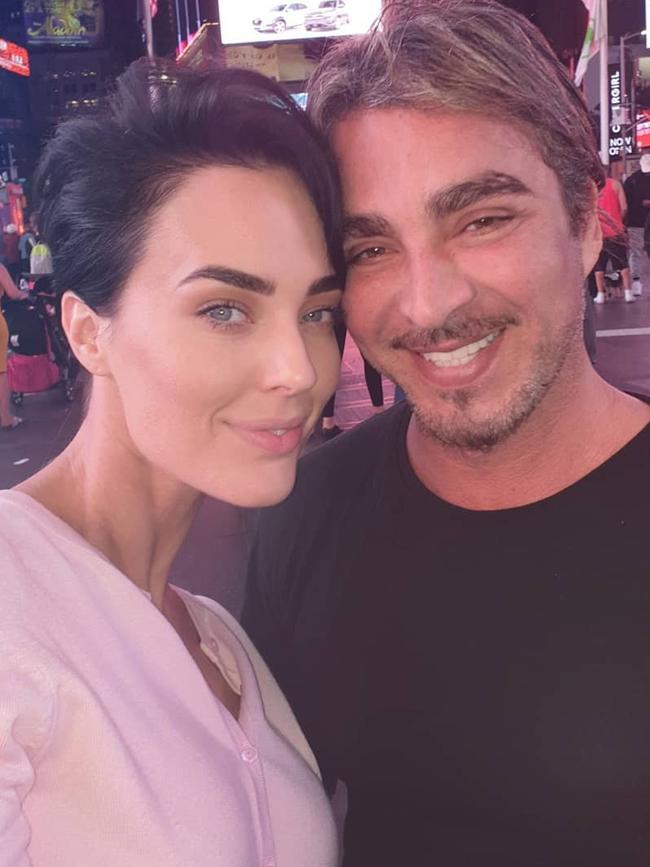 Sarah Budge with John Ibrahim. Friends say the couple are thrilled. Picture: Instagram