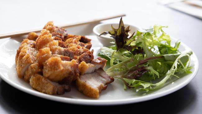 BBQ crispy pork belly at Happy Boy, Fortitude Valley. Picture: David Kelly