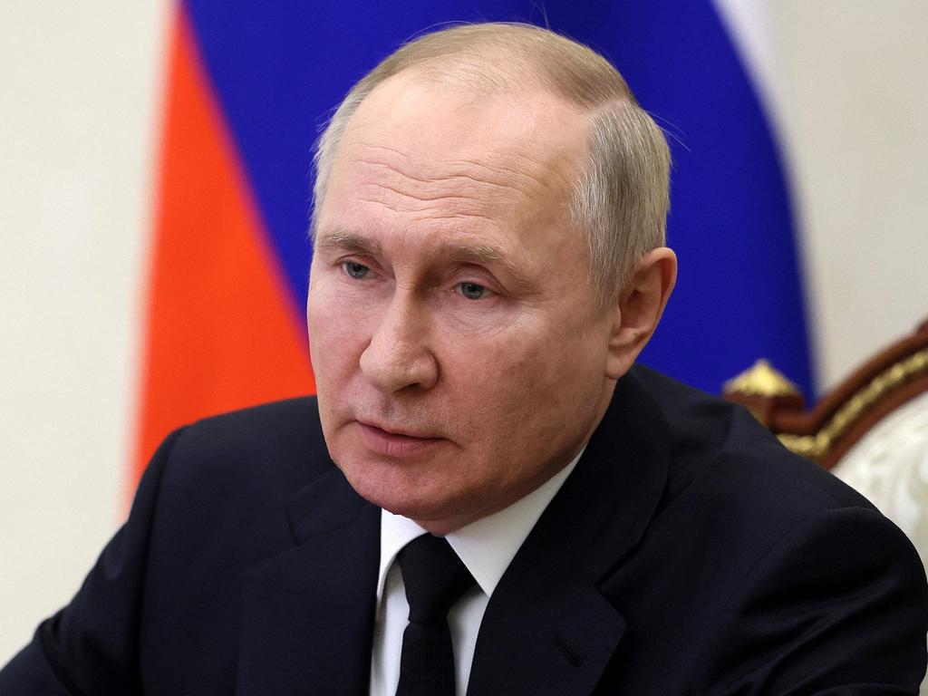 Russia's President Vladimir Putin convened a meeting of his Security Council to discuss how to ensure the state’s “domestic security”, according to the Kremlin. Picture: Mikhail Metzel / Sputnik / AFP