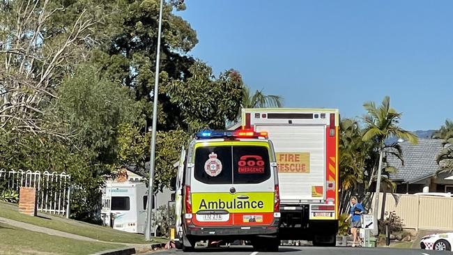 Photos from outside a Molendinar house fire.