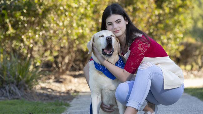 Year 9 student Rebekah Terpkou has launched her own clean dog treat business. Picture: Sarah Marshall