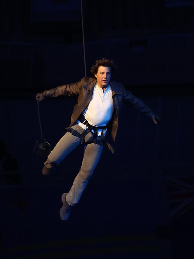 Tom Cruise dropped in on the Paris closing ceremony. Picture: Franck Fife/AFP