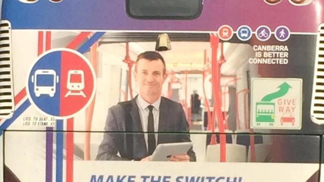 Kristian James Mynott once featured in ads promoting Canberra’s public bus system. Picture: Facebook